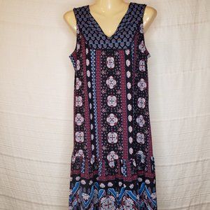Boho  Flowy Paisley Dress Midi
